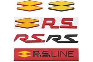WWFAN Auto RS Autocollant emblème décalque for Renault RS Ligne Clio Megane Scenic Laguna Logan Koleos Sandero Safrane Velsatis Arkana Talisman (Color Name : Silver)