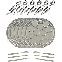3 Set Champ Vis Fourche Pince Plat Cuisine Pour Escargots Plat De