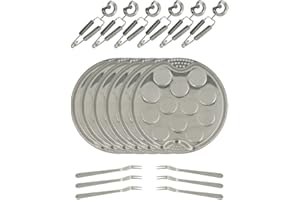 MENASTYL - Service à escargots de 18 pièces - 5040063 - 6 assiettes à 12 escargots Ø19cm + 6 pinces à escargots + 6 fourchettes à escargots en acier inoxydable