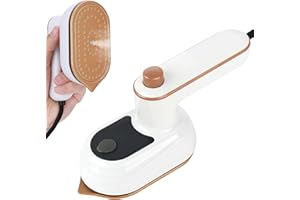 MEYUXG Przenośne mini żelazko, składane żelazko podróżne, żelazko parowe, mini żelazko parowe, maszyna do prasowania ręcznego ze zbiornikiem na wodę o pojemności 50 ml, płyta podstawowa z tytanu, szybkie