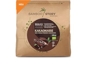 Roh | BAMBOO STORY | Kakaomasse Drops | Criollo | Bio | 100% Kakao | Ohne Zuckerzusatz | 150 g | Single Origen: Peru