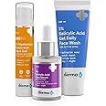 The Derma Co Anti Acne Kit | Skincare Routine Kit | 1% Salicylic Acid Gel Face Wash + 2% Salicylic Acid Serum + 1% Hyaluronic Sunscreen Aqua Gel |Spectrum Protection, Spf 50 Pa++++ For Men And Women