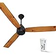 Crompton Energion Cromair 1200mm BLDC Ceiling Fan with Remote Control | BEE 5 Star Rated Energy Efficient | Anti-Dust | Superior Air Delivery | 5 Years Manufacturer's Warranty | Light Pine Wood