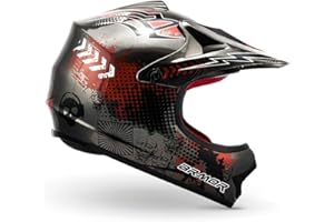 ARMOR HELMETS® AKC-49 „Black“ · Kinder Cross-Helm · Motorrad-Helm MX Cross-Helm MTB BMX Cross-Bike Downhill Off-Road Enduro-Helm Moto-Cross · DOT Schnellverschluss Tasche XS–XL (51-60cm)