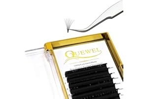 ‎QUEWEL QUEWEL Easy Fan Lashes Selbstfächernde Wimpern für Volumentechnik 0.07 Stärke D Curl 8-15mm Extensions (0.07-D-MIX8-15)