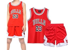 QKYDKY Basketball Spieltrikots, Basketball Trikot Kinder 2 Stücke,Basketball Kinder Trikot and Shorts,Sleeveless Basketball Trikot, Jungen Trikot Basketball Kinder,Basketball Trikot Set für 4-14 Kinder