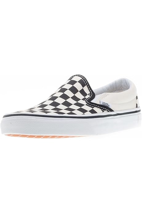 checkered black slip on vans