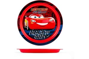 Lulabi Cars Assiette plate en polypropylène, 20,5 cm, rouge