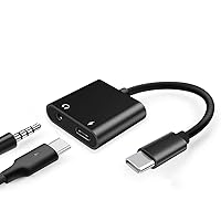 TINICR 2 In 1 USB Typ C auf 3,5 mm Kopfhörer Adapter, Splitter Klinke Adapter Kompatible mit Google Pixel 3/4 XL, 2018…