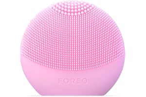 FOREO LUNA play smart 2 - Dispositivo de análisis de la piel y limpieza facial para todo tipo de piel, con pilas AAA reemplazables, Tickle Me Pink