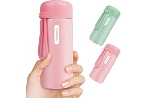 Flintronic Mini Borraccia Termica, 150ml Borraccia, Bottiglia Termica, Bottiglia Acqua in Acciaio Inox, Borracce Senza Perdite, Borraccia Acciaio Inox Senza BPA per Viaggi Scuola Sport Campeggio