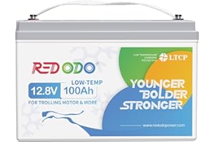 ‎REDODO Redodo 12V 100Ah LiFePO4 Batterie mit 100A BMS Low Temperature Schutz und 3000-15000 Zyklen,1280Wh wiederaufladbare Lithium-Batterie für Trolling Motor, Womo, Solaranlage Wohnmobil, Solarpanel Kit