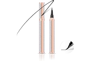HIROCK Diamond Delineadores Eyeliner Pen Waterproof Black Precision Micro Eye Liner Liquid Pen Quick Drying Lápiz de maquillaje cosmético de larga duración para mujeres niñas ojos