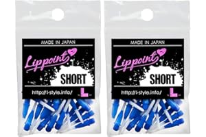 LSTYLE Punte per freccette: punta corta per labbra, punta morbida, filettatura 2BA, 2 tonalità blu scuro, confezione da 2