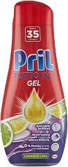 Pril Gel All in One Sciogli Grasso Detersivo Lavastoviglie Liquido Multi-Azione Sporco Difficile