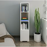 Inarch Dizayn Kuzey 4 Raflı, Kapaklı Minimal Kitaplık Beyaz