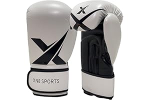 XN8 SPORTS Xn8 Boxing Gloves for Men & Women – Training & Sparring Gloves, Faux Leather, Multi-Layered Padding, Ventilated Palm – Ideal for Kickboxing, Muay Thai, MMA, Karate (8oz 10oz 12oz 14oz 16oz)