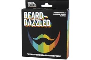 GR GIFT REPUBLIC Beard-Dazzled, biologisch abbaubarer Regenbogen-Bart-Glitzer