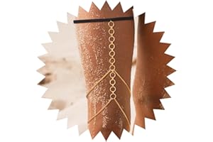 Wendalern Gold Thigh Chain Layered Leg Chain Multiple Circle Charm Leg Chain Stretch Thigh Body Chain Boho Beach Bikini Thigh Leg Chain Rave Party Prom Body Jewelry Accessories for Women Girls