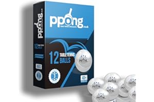 PPONG.CO.UK TABLE TENNIS SPECIALISTS PPong Ping Pong Balls High Performance Table Tennis with PPong 3-Star 40+ Pro Abs Ping Pong Balls - Suitable for Indoor and Outdoor Play - Available in 12/24 Pack White Sets