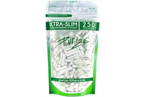 PURIZE Xtra 18403 Lot de 5 filtres à charbon actif Blanc Taille fine 5 x 50 sacs en polyéthylène = 250 filtres