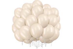 Ghoietv Beige Ballons, 100 Stück, 12 Zoll, Geburtstag, Beige Party Ballons, Geburtstagsdeko für Ballonbogen, Babyparty, Hochzeit, Abschluss Party