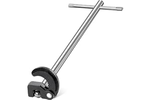 HAUTMEC 11Inch(280mm) Basin Wrench Sink Faucet Wrench for Tight Spaces with 3/8" to 1-1/4"(10-32mm) Capacity Adjustable Tap Spanner Set Plumbing Wrenches Tools for Faucet Hex Nuts Under Sink, PL0024