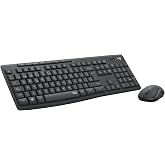 Logitech MK295 Combo kablosuz klavye ve fare: SilentTouch teknolojisi, tam sayısal klavye, kısayol d&uuml;ğmeleri, Nano USB alıcıs