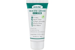 KEZE 92003 Silikonfett Innehållande PTFE, Teflonbaserat Smörjmedel, Lämplig för Bilgummitätningar och O-ringar, 28 g
