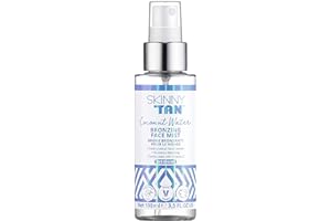 Skinny Tan Coconut Water Tanning Face Mist - Streak Free & Lightweight Fake Tan with Q10, Vitamin E, Vitamin C & Hyaluronic Acid, Cruelty-Free & Vegan Self Tan - Medium, 100ml