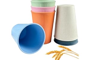 LOVESMILE Vasos Plástico,6 Piezas Vasos Plástico Duro Reutilizable,Vaso Infantil,6 Colores,Vaso para Jugos, Té, Leche, Agua Helada, Café, Microondas y Lavavajillas,Aptos para Lavavajillas, Libre de BPA