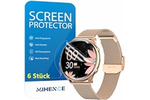 MIHENCE Schutzfolie für G37 Smartwatch, TPU HD Displayschutzfolie Kompatibel für RUXINGX/Fitonme Smartwatch 1.39 Zoll [ 6 Stück ]
