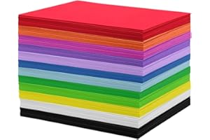 IVEOPPE Moosgummi Platten Basteln Eva Foam - 84 Stück A5 21,5 x 14 cm Schaumstoffplatte, 2mm Dick, 12 Farben, Schaumstoff Platten für DIY Basteln Geburtstag Weihnachten