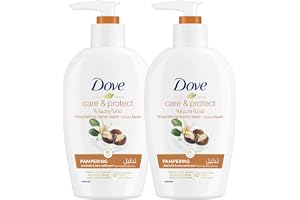 Dove Pampering Hand Wash Natural Caring formula, Shea Butter, With ¼ Moisturising Cream, 250ml, Pack of 2