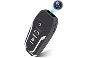 Dvdresged Mini cámara espía, 64GB Cámara Oculta 1080P Llaves de Coche portátiles con detección de Movimiento, Mini cámara de Cuerpo de Seguridad para Interior y Exterior