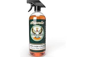 Bravello Rapid Bike Cleaner Wash And Wax Polish Cleaner Spray, Use For A Quick Waterless Clean, Protect & Shiny Polished Finish, Suitable For All Bikes (500ml)