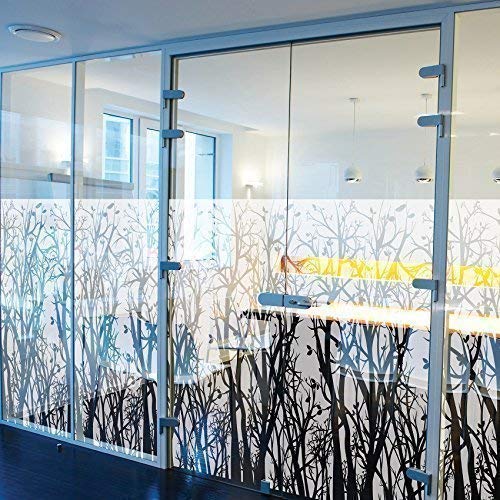 Solar Screen Milchglasfolie Designfolie Sichtschutzfolie FLORAL 152cm Breite Laufmeterware Fensterfolie Selbstklebend Folie Dekofolie Blumen Muster Milchglas