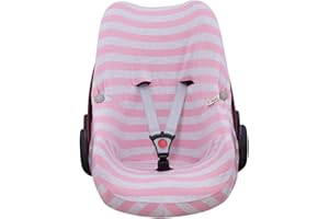 JYOKO Kids Housse pour siège Auto bébé en Coton Compatible avec Maxi COSI Pebble (Pink Island, Pebble Bebe Confort)