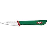 Sanelli Premana Professional Coltello Spelucchino, Acciaio Inossidabile, Verde/Rosso, 7 cm