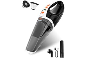 TANYO Handstaubsauger Testsieger, 10000Pa Handstaubsauger Akku Kabellos mit LED, 2-Gang Autostaubsauger mit Waschbar HEPA-Filter, Aufladbar Tragbar Mini Staubsauger für Auto, Haus, Tierhaare