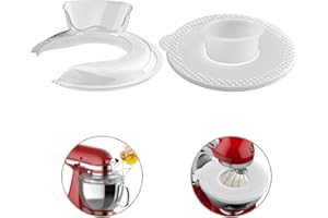 ‎HOMGEN HOMGEN Ausgießerschutz und Deckel der Rührschüssel für 4.5 und 5QT KitchenAid 2 stück Spritzschutz-Abdeckungen Ausgießerschutz für verschiedene Rührschüsseln/Deckel für mittlere Edelstahlschüssel
