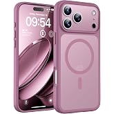 TOCOL iPhone 17 Pro MAX Case, Compatible with MagSafe, Pale Pink | Built-in magnets, camera lens protection, military protect