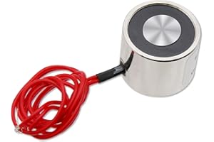 UXNEY Electroimán P25/20 DC 6V 50N 11LB/5Kg - 25 x 20mm Electroimán redondo