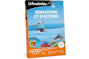 Wonderbox - Coffret cadeau homme - SENSATIONS ET EMOTIONS - 6600 activités sportives: pilotage de Ferrari, saut à l'élastique, vol en hélicoptère, randonnée aquatique, balade équestre