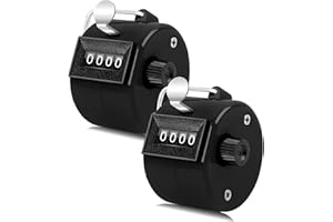 MingZhuInC Compteur à Cliquer 4 Chiffres, 2 Pièces Compteur Manuel, Compteur Manuel en Métal pour Le Sport, Coach, Cas (Noir)