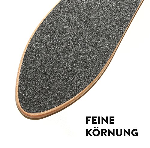 MYPRIMA Profi-Fußfeile / Hornhauttfeile | von Pediküre-Experten empfohlen | Unser Top-Seller | Premium Hornhaut-Entferner / Hornhaut-Raspel / Fuß-Feile | langlebig und effektiv (Holz, 2 Körnungen) - 5