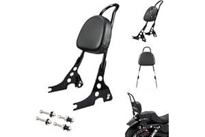 Benlari Passenger Backrest Detachable Sissy Bar Pad Compatible 2004-2023 for Harley Davidson Sportster XL1200 XL883 SuperLow Iron 883 1200 48 Black