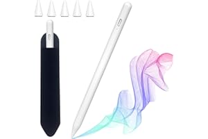 HZD Penna iPad per Apple iPad (2018-2023), iPad Pencil per Apple Con Magnetica & Sensibile all'inclinazione & Rigetto del Palmo, Stylus Pen Compatibile iPad 10/9/8/7/6, Pro 11/12.9, Air 3/4/5, Mini 5/6