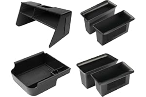 LANGBEAN Vano Portaoggetti per Bracciolo per VW Golf MK8 2025 2024 2023 2022 2021 2020, Console Centrale Organizer con Tappeti Antiscivolo per VW Golf 8, Organizzatore Maniglia Porta Accessori