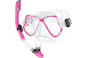 Karvipark Dry Snorkel Set, Anti-Fog Scuba Snorkelling Packages, Panoramic Wide View Snorkelling Goggle, Professional Snorkelling Gear for Adults